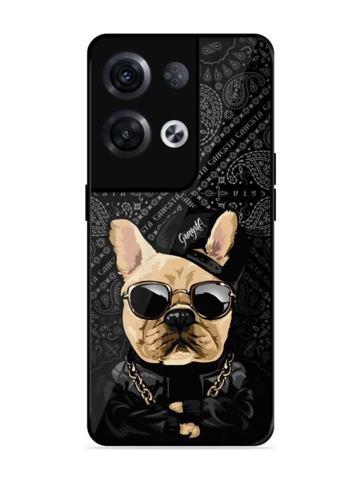 Gangsta Cool Sunmetales Dog Glossy Metal Phone Cover for Oppo Reno 8 Pro (5G)