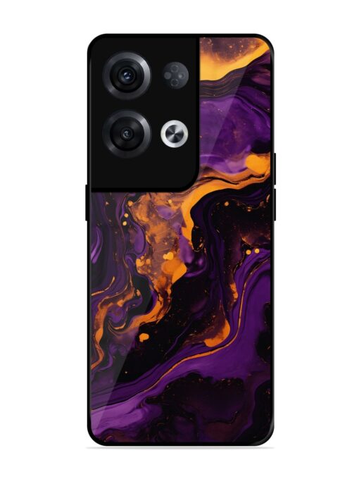 Painting Of A Purple Glossy Metal Phone Cover for Oppo Reno 8 Pro (5G) Zapvi