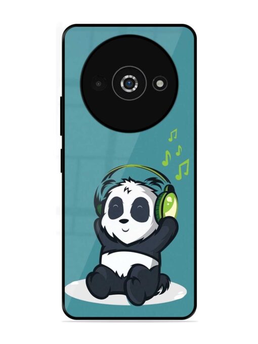 Music Panda Glossy Metal Phone Cover for Poco C61