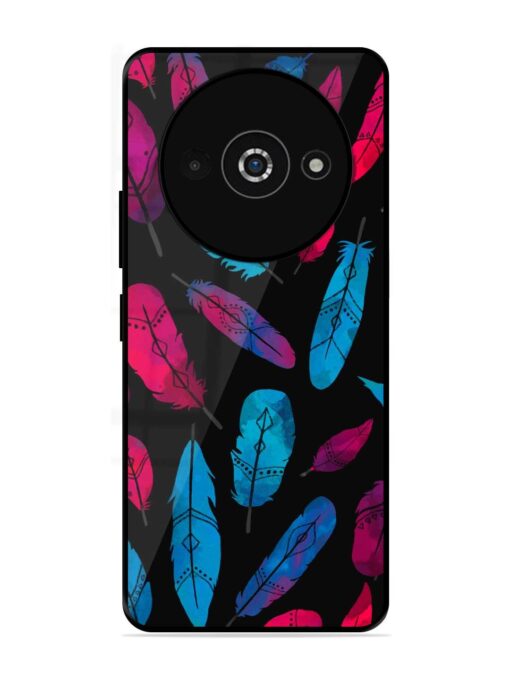 Feather Art Glossy Metal Phone Cover for Poco C61