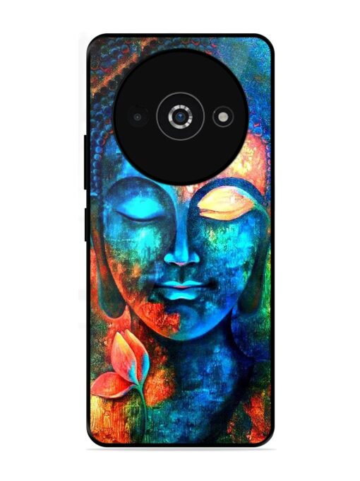 Buddha Painting Glossy Metal Phone Cover for Poco C61