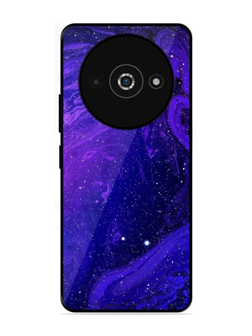 Galaxy Acrylic Abstract Art Glossy Metal Phone Cover for Poco C61