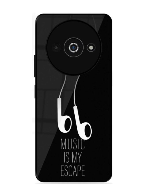 Music Is My Escape Glossy Metal Phone Cover for Poco C61