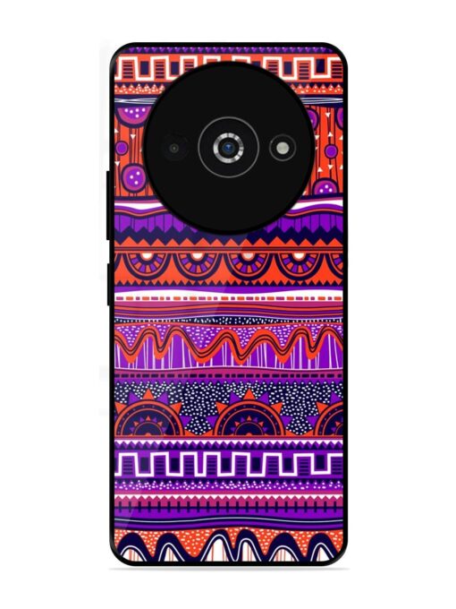 Ethnic Seamless Pattern Glossy Metal TPU Phone Cover for Poco C61