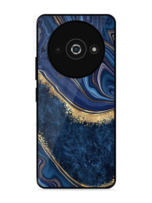 Abstract Background Blue Glossy Metal TPU Phone Cover for Poco C61 Zapvi