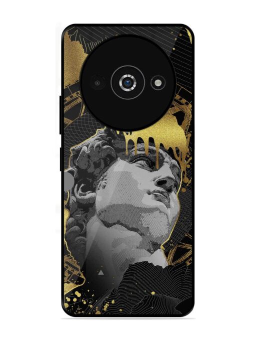 Roman Face Glossy Metal Phone Cover for Poco C61