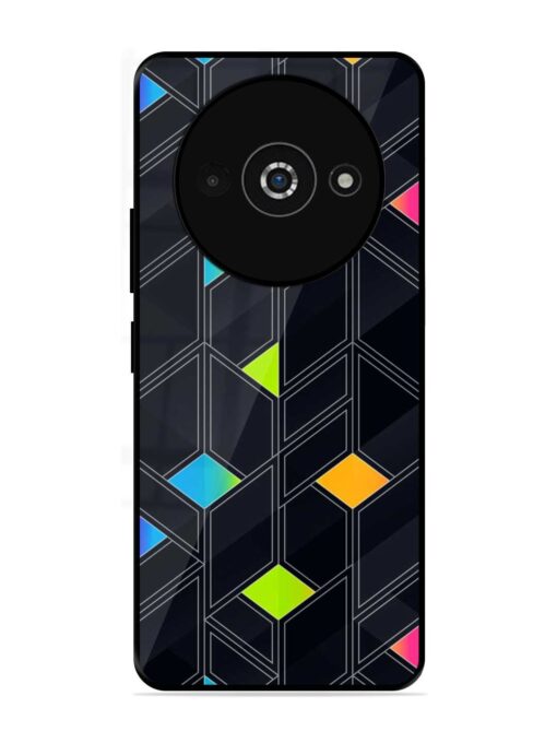 Abstract Mosaic Seamless Glossy Metal Phone Cover for Poco C61 Zapvi