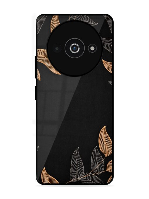 Foliage Art Glossy Metal Phone Cover for Poco C61