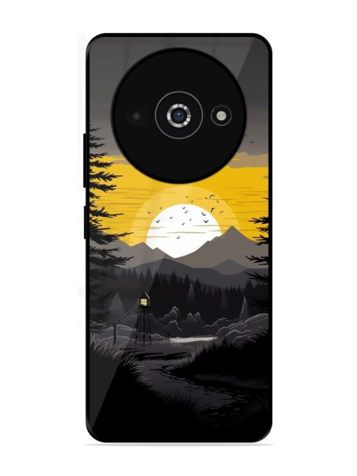 Sunset Vector Glossy Metal Phone Cover for Poco C61