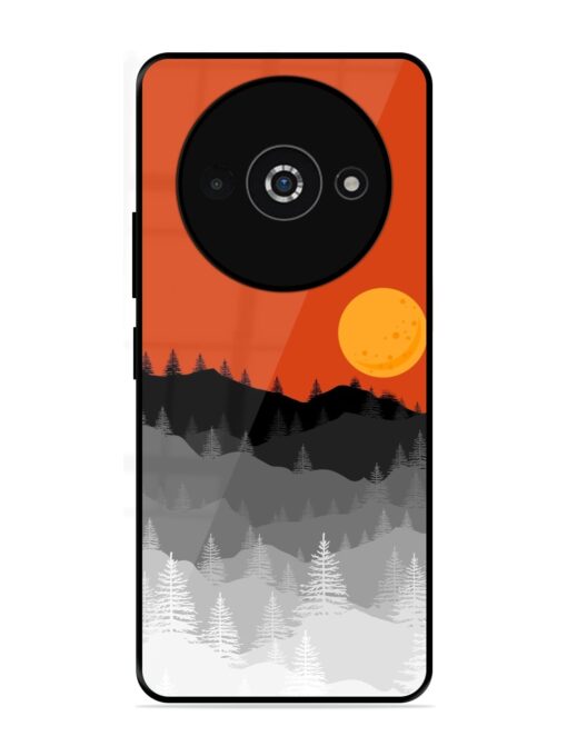 Mountain Lofi Sun Glossy Metal Phone Cover for Poco C61