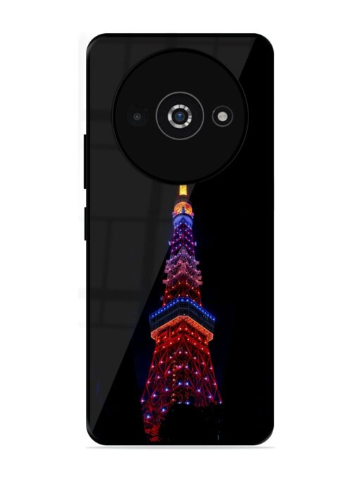 Eiffel Tower Night View Glossy Metal Phone Cover for Poco C61