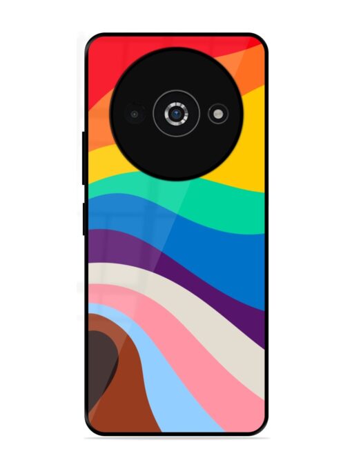 Minimal Pride Art Glossy Metal Phone Cover for Poco C61