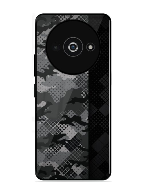 Dark Camouflage Glossy Metal Phone Cover for Poco C61