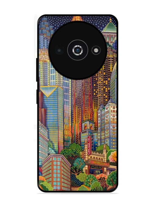 Cityscapes Art Glossy Metal Phone Cover for Poco C61