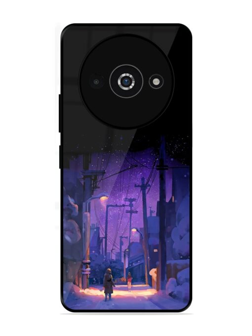 Winter Anime Art Glossy Metal Phone Cover for Poco C61