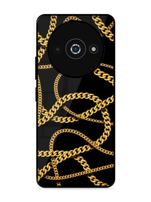 Decorative Golde Chain Glossy Metal Phone Cover for Poco C61