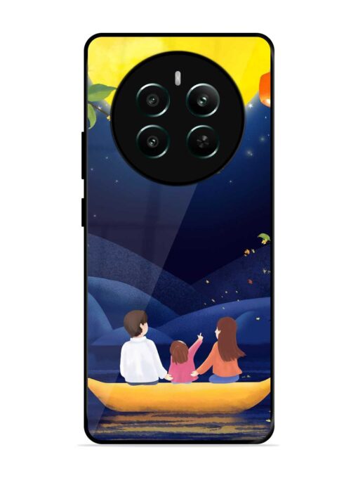 Happy Family And Beautiful View Glossy Metal Phone Cover for Realme 12 Plus (5G)