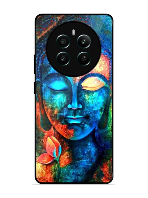 Buddha Painting Glossy Metal Phone Cover for Realme 12 Plus (5G) Zapvi