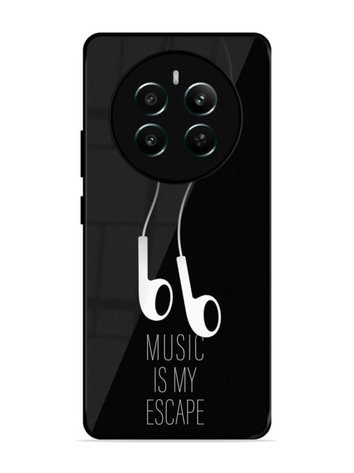 Music Is My Escape Glossy Metal Phone Cover for Realme 12 Plus (5G) Zapvi