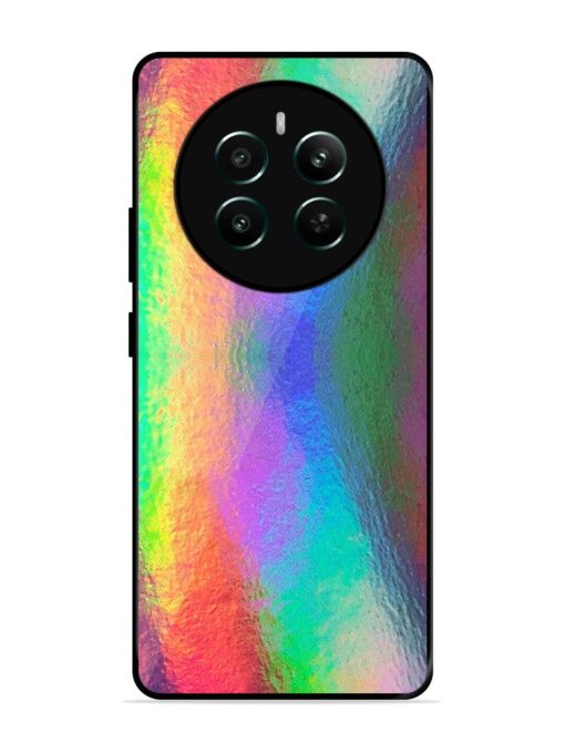 Colorful Holographic Background Glossy Metal TPU Phone Cover for Realme 12 Plus (5G)