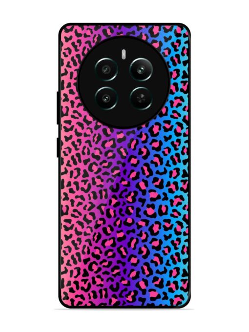 Colorful Leopard Seamless Glossy Metal Phone Cover for Realme 12 Plus (5G) Zapvi