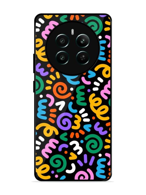 Colorful Seamless Vector Glossy Metal Phone Cover for Realme 12 Plus (5G)