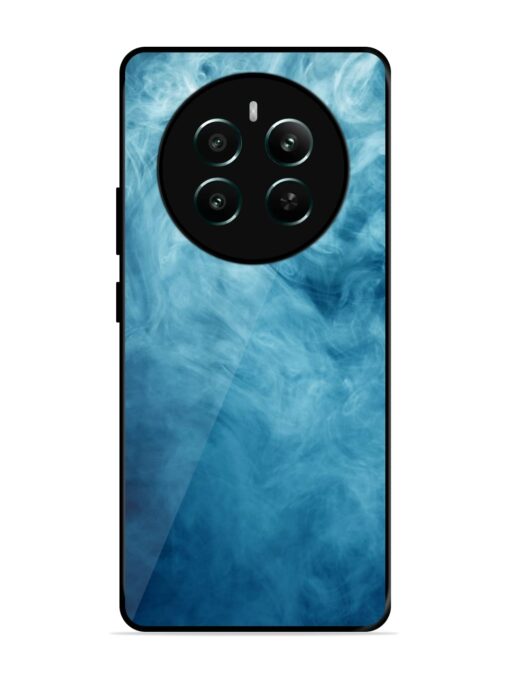 Blue Smoke Art Glossy Metal Phone Cover for Realme 12 Plus (5G) Zapvi