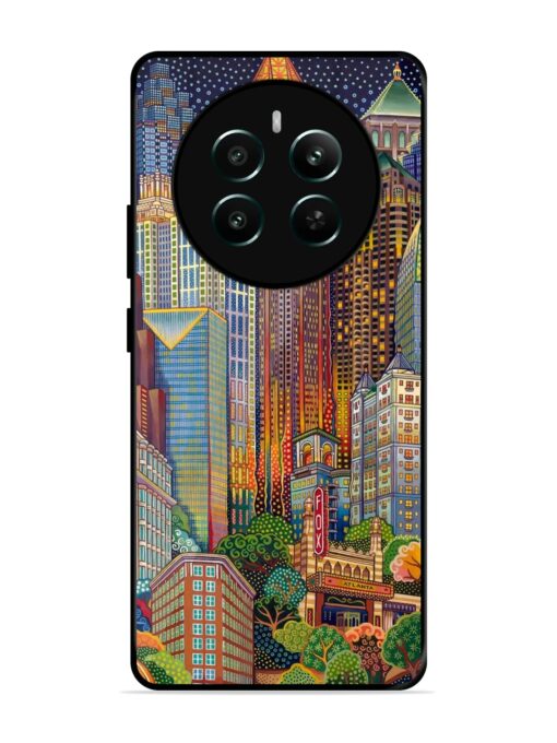 Cityscapes Art Glossy Metal Phone Cover for Realme 12 Plus (5G)