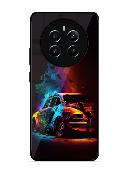 High Classic Car Art Glossy Metal Phone Cover for Realme 12 Plus (5G)