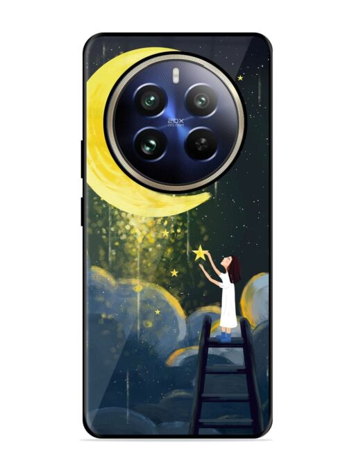 Moonlight Healing Night Illustration Glossy Metal TPU Phone Cover for Realme 12 Pro Plus (5G) Zapvi