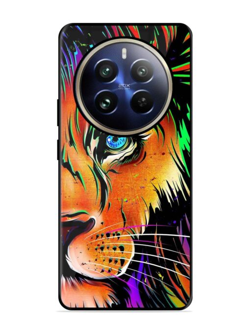 Colorful Lion Design Glossy Metal TPU Phone Cover for Realme 12 Pro Plus (5G)