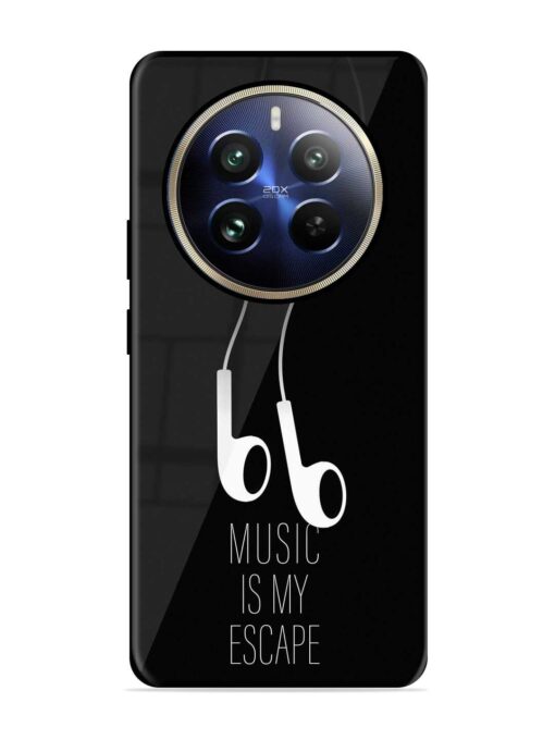 Music Is My Escape Glossy Metal Phone Cover for Realme 12 Pro Plus (5G)