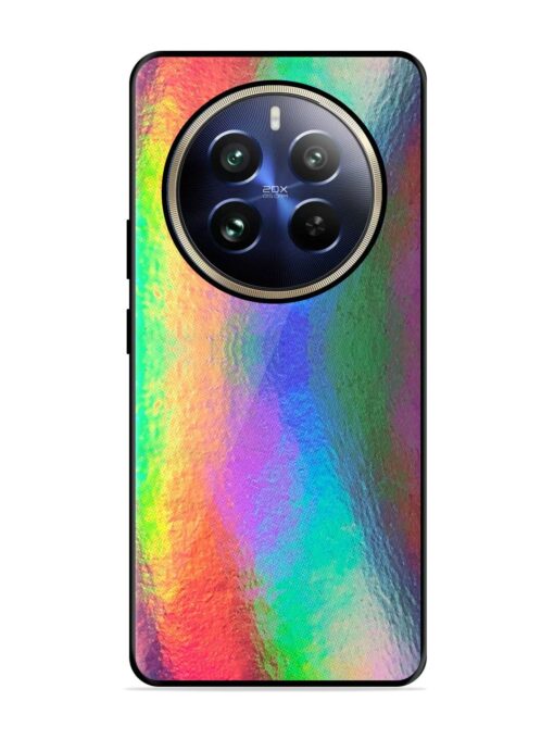 Colorful Holographic Background Glossy Metal TPU Phone Cover for Realme 12 Pro Plus (5G)