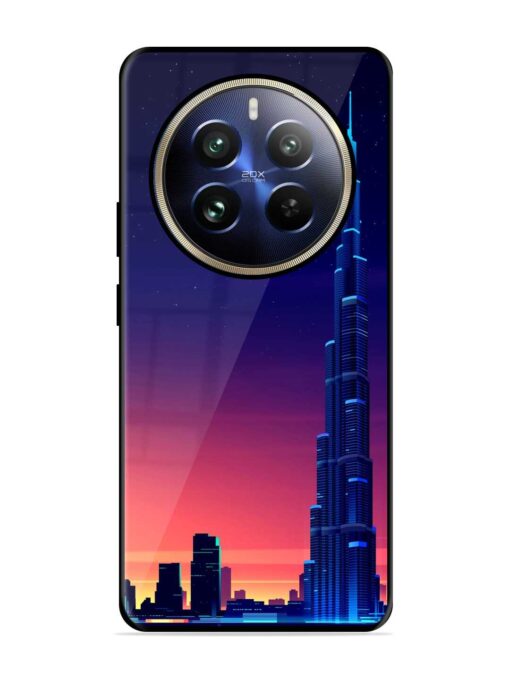 Burj Khalifa Abstract Glossy Metal Phone Cover for Realme 12 Pro Plus (5G)