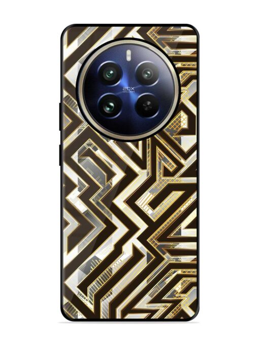 Technology Geometric Seamless Glossy Metal Phone Cover for Realme 12 Pro Plus (5G) Zapvi