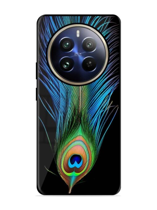 Peacock Feather Glossy Metal TPU Phone Cover for Realme 12 Pro Plus (5G) Zapvi