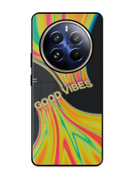 Good Vibes Glossy Metal Phone Cover for Realme 12 Pro Plus (5G) Zapvi