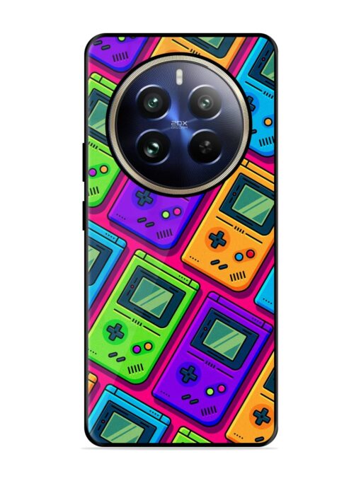 Game Seamless Pattern Glossy Metal Phone Cover for Realme 12 Pro Plus (5G) Zapvi