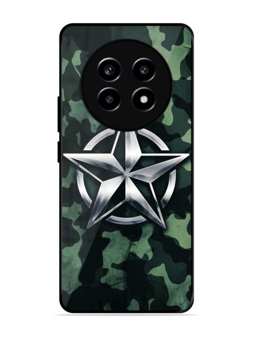 Indian Army Star Design Glossy Metal Phone Cover for Realme 13 Pro (5G)