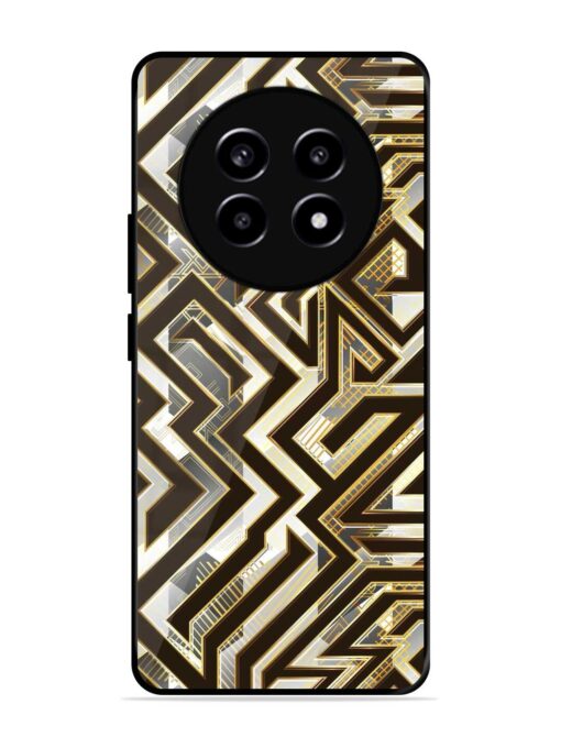 Technology Geometric Seamless Glossy Metal Phone Cover for Realme 13 Pro (5G)