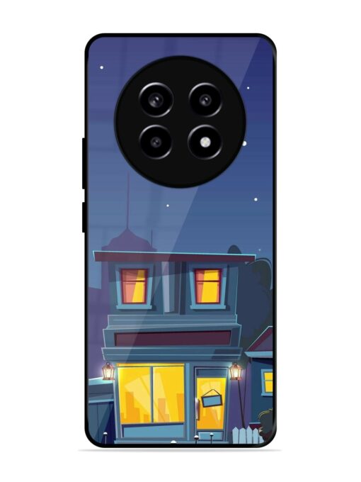 Vector Night House Glossy Metal Phone Cover for Realme 13 Pro (5G)