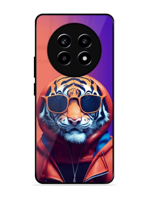 Tiger Animation Glossy Metal Phone Cover for Realme 13 Pro (5G)