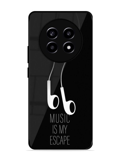 Music Is My Escape Glossy Metal Phone Cover for Realme 13 Pro Plus (5G) Zapvi