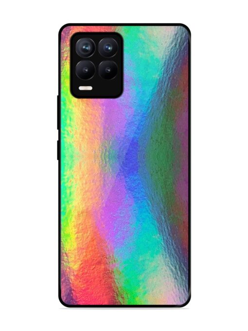 Colorful Holographic Background Glossy Metal TPU Phone Cover for Realme 8 (4G)