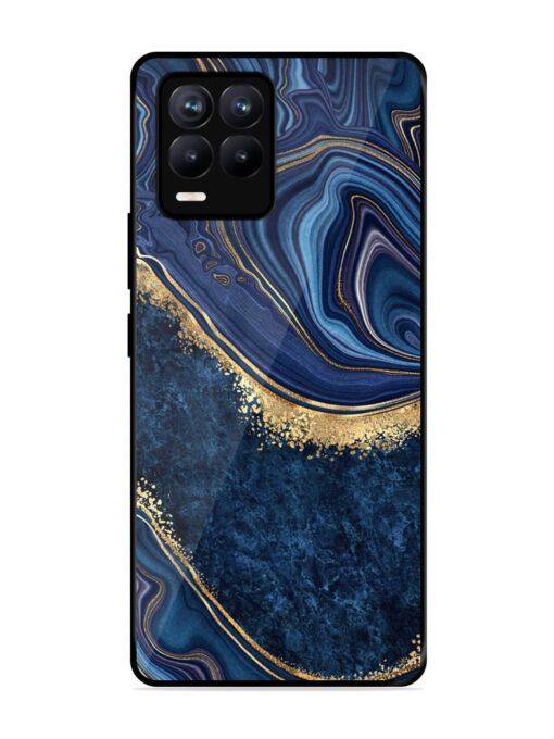 Abstract Background Blue Glossy Metal TPU Phone Cover for Realme 8 (4G) Zapvi