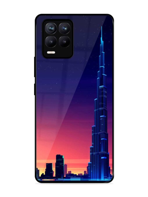 Burj Khalifa Abstract Glossy Metal Phone Cover for Realme 8 (4G)