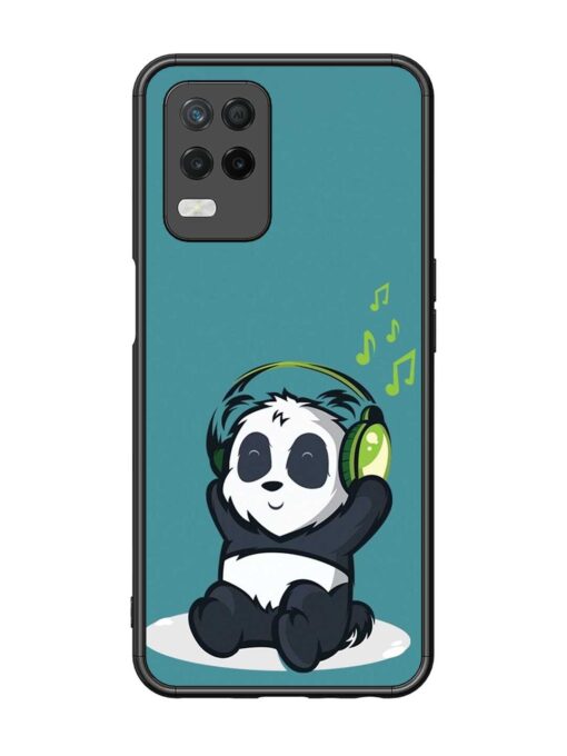 Music Panda Glossy Metal Phone Cover for Realme 8 (5G)