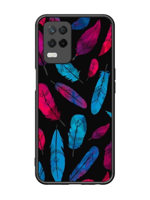 Feather Art Glossy Metal Phone Cover for Realme 8 (5G)