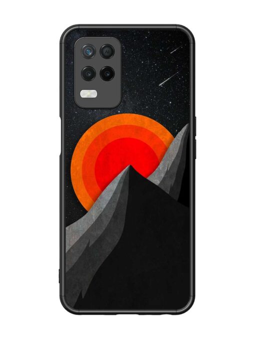 Black Mountain Glossy Metal Phone Cover for Realme 8 (5G)