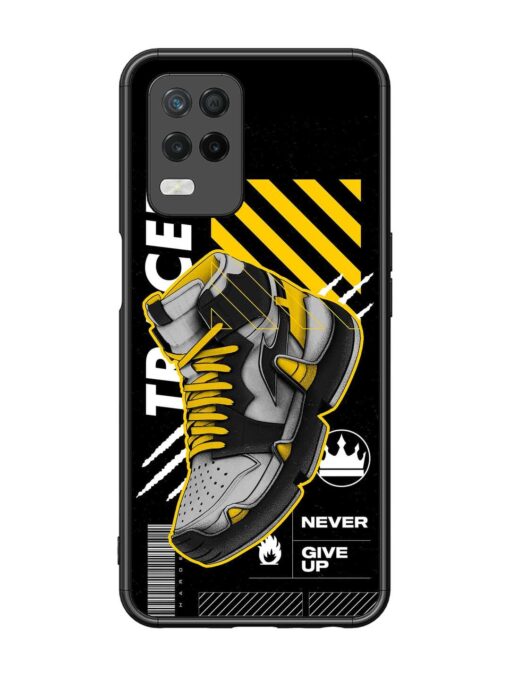 Shoe Background Glossy Metal Phone Cover for Realme 8 (5G) Zapvi